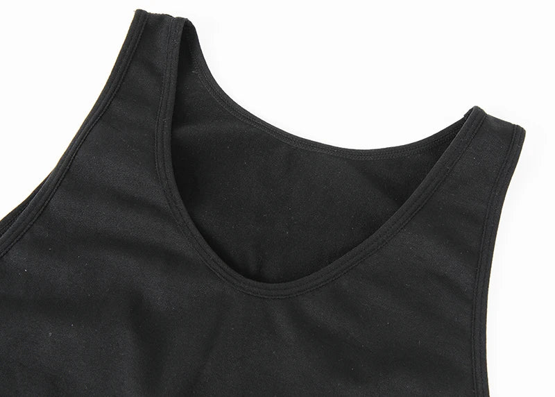 Men’s Sleeveless Full Body Shaper – Compression Bodysuit with Tummy Control & Thigh Slimming | Seamless Shapewear with Open Crotch