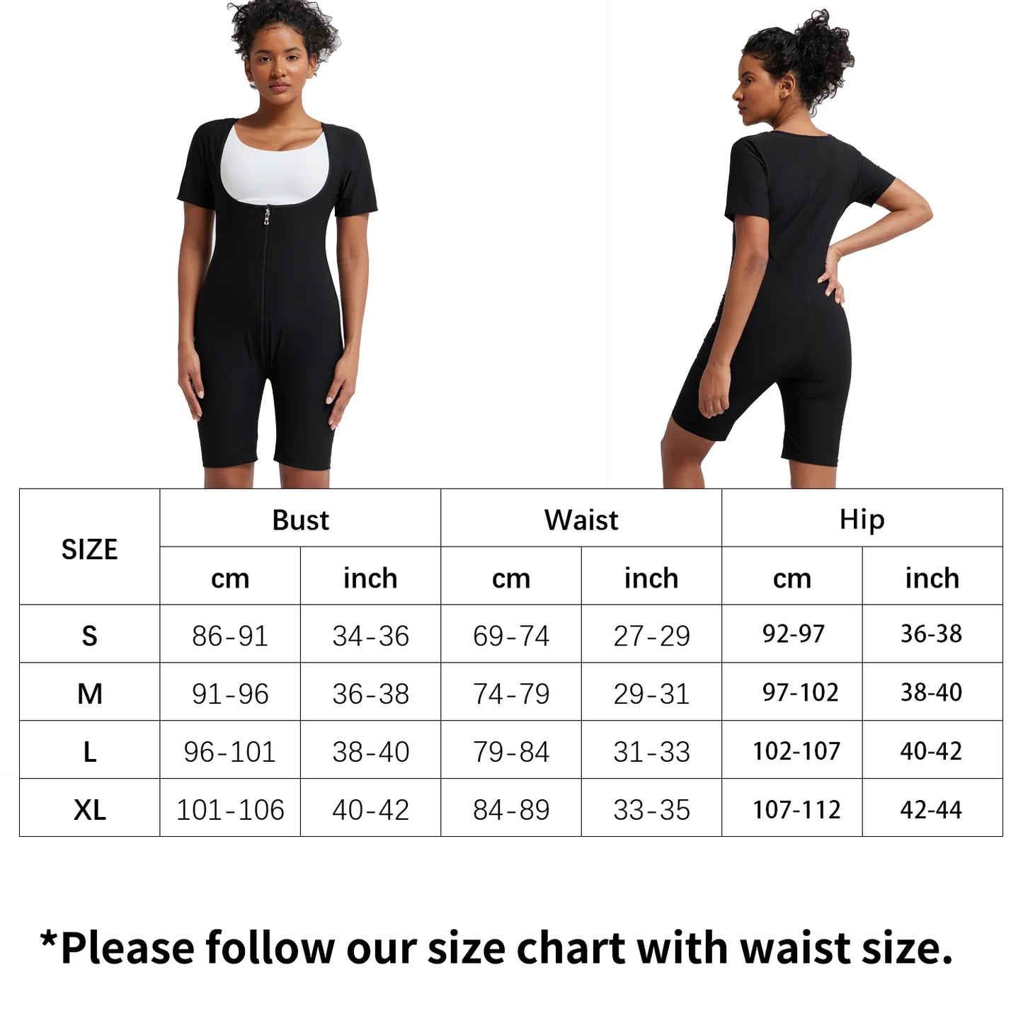 Women’s 3-in-1 Sauna Suit Full Body Shaper – Sweat Vest Waist Trainer with Sleeves & Shorts | Slimming Workout Bodysuit
