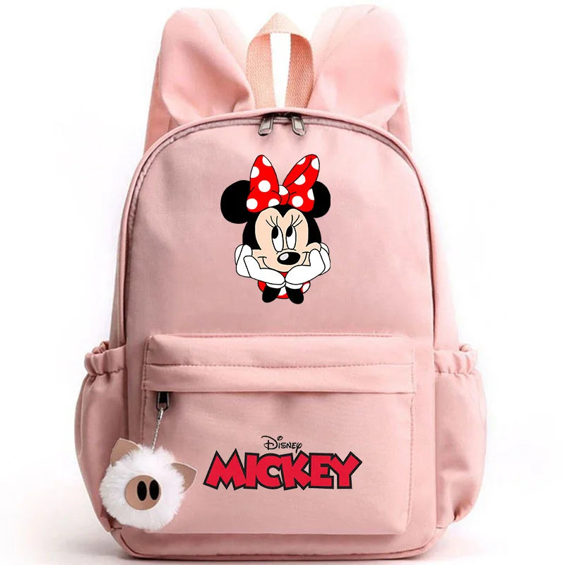 Disney Mickey & Minnie Mouse Backpack – School & Travel Rucksack with Rabbit Ears