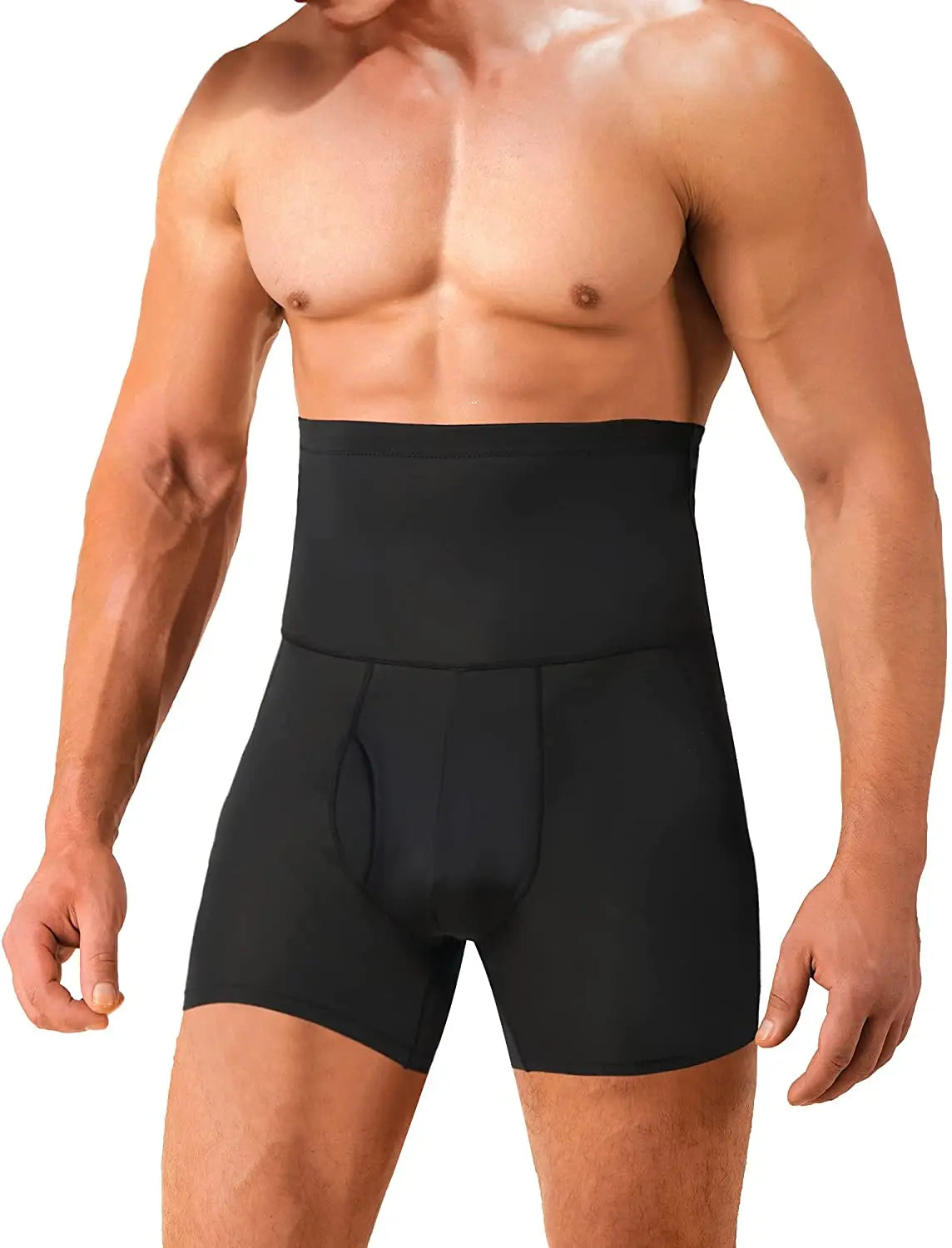 Men’s Tummy Control Shapewear Shorts – High Waist Compression Boxer Briefs | Slimming Body Shaper & Waist Trainer