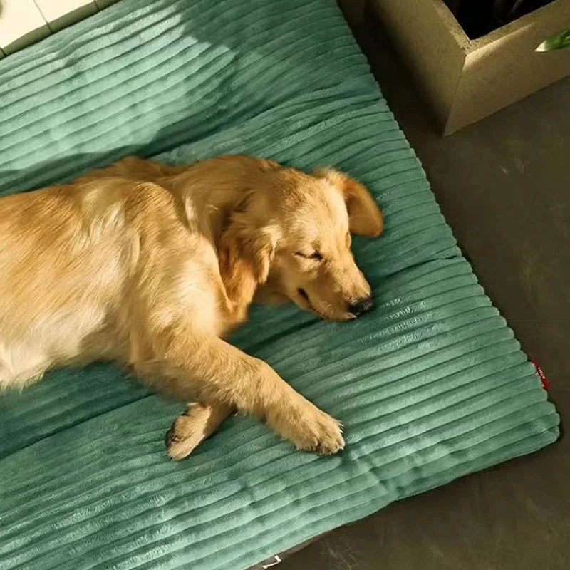 Cozy Corduroy Dog Bed – Warm, Breathable Comfort for Large Pets
