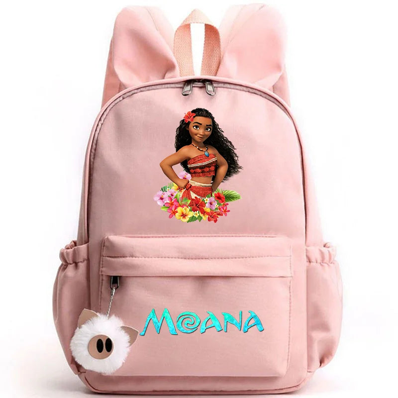 Disney Moana Backpack – Stylish & Practical with Playful Rabbit Ears for Kids and Teens