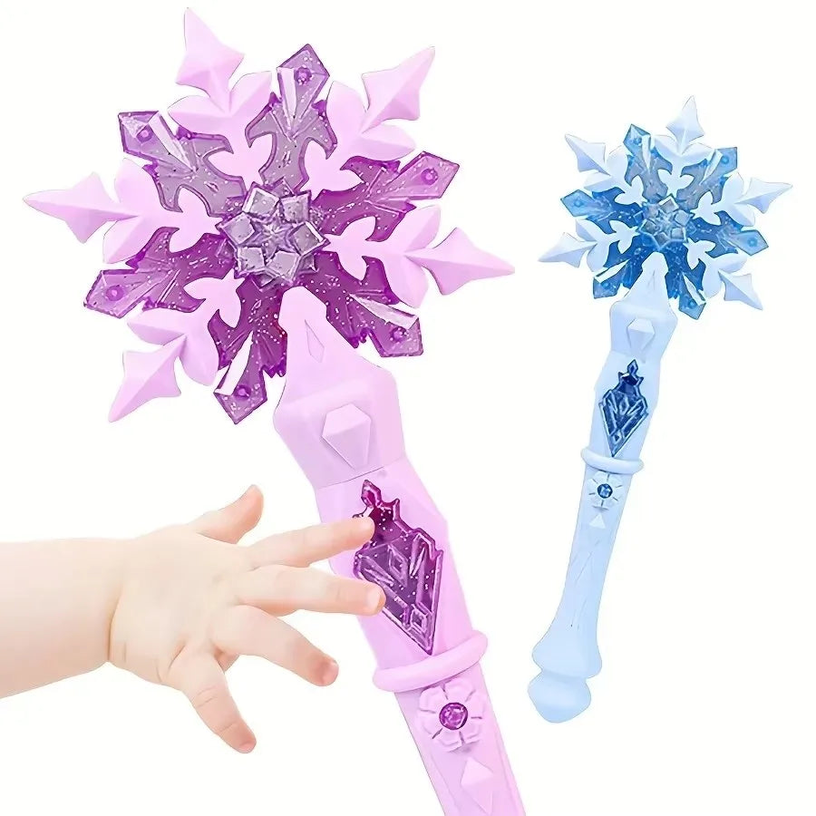 Frozen Elsa Snowflake Wand – Light-Up Sound Toy for Girls | Princess Cosplay & Christmas Gift