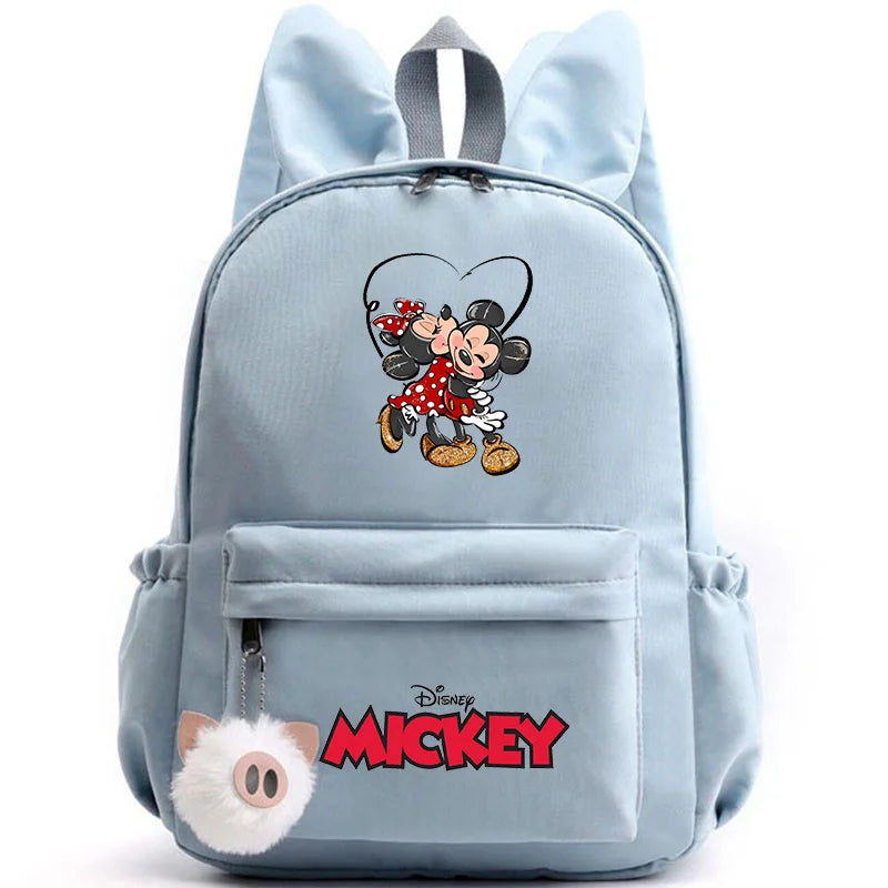 Disney Mickey & Minnie Mouse Backpack – School & Travel Rucksack with Rabbit Ears