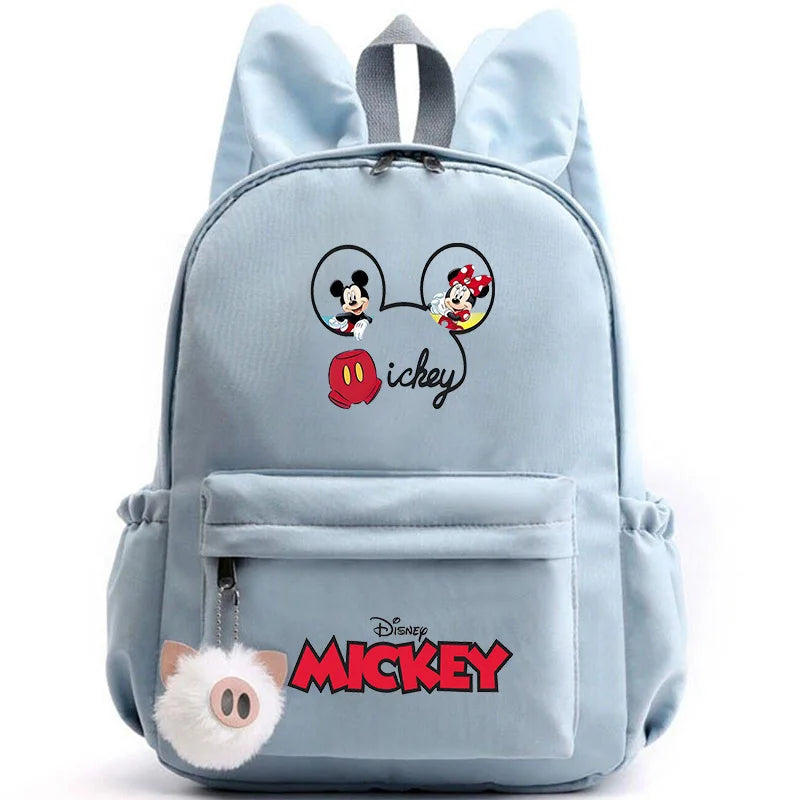 Disney Mickey & Minnie Mouse Backpack – School & Travel Rucksack with Rabbit Ears
