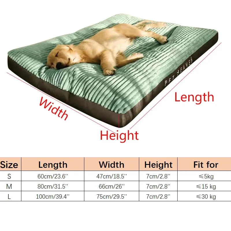 Cozy Corduroy Dog Bed – Warm, Breathable Comfort for Large Pets