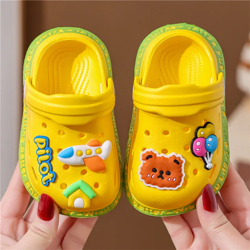 Cartoon Hole Sandals for Kids – Soft EVA Summer Slippers for Boys & Girls