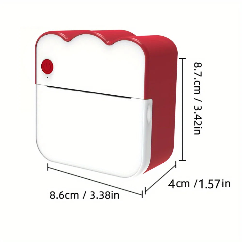 Mini Pocket Thermal Printer – Inkless Sticker Maker for Notes, Labels, Photos & More