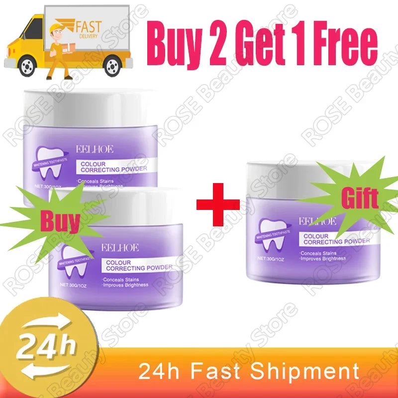 5-Day Teeth Whitening Powder – Herbal Stain Remover for Plaque, Bad Breath & Bright Smile (30g)
