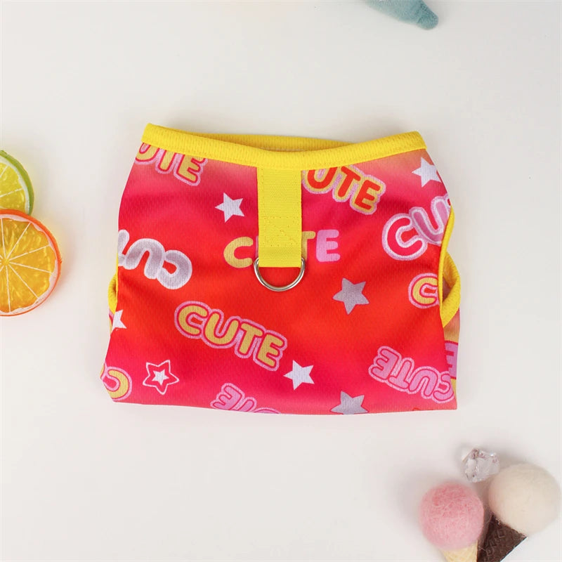 Cute Pet Dog Summer Vest – Smiling Face Print T-Shirt for Small Dogs (XS–XXL)