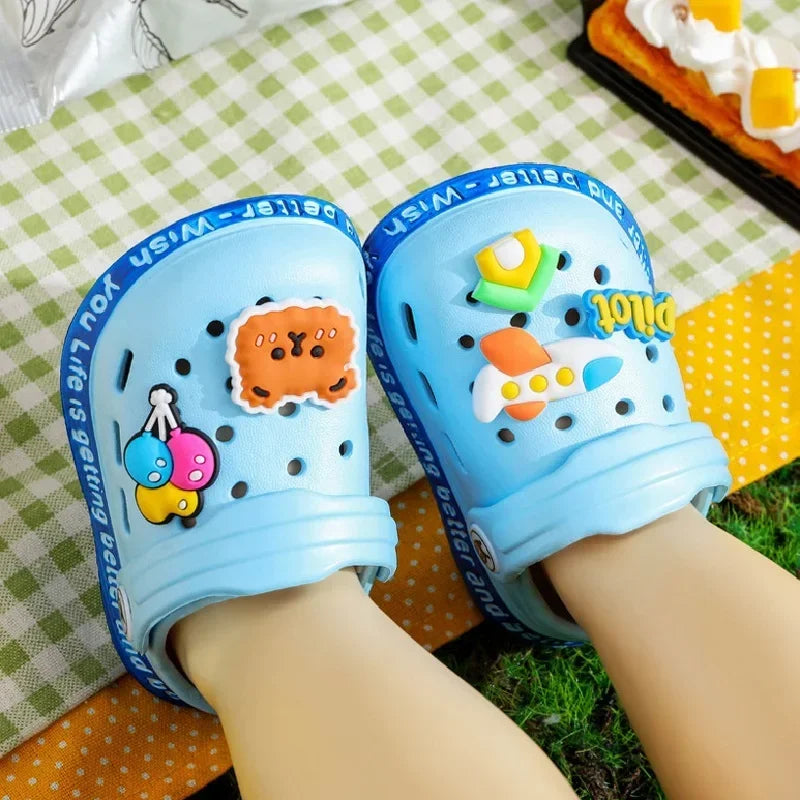 Cartoon Hole Sandals for Kids – Soft EVA Summer Slippers for Boys & Girls