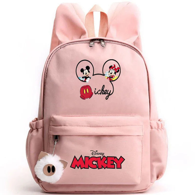 Disney Mickey & Minnie Mouse Backpack – School & Travel Rucksack with Rabbit Ears