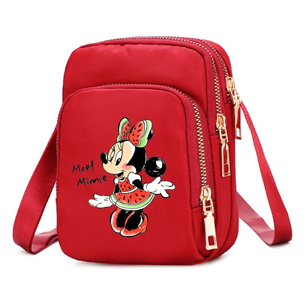 Mickey & Minnie Mouse Women’s Shoulder Bag – Crossbody Cell Phone Purse