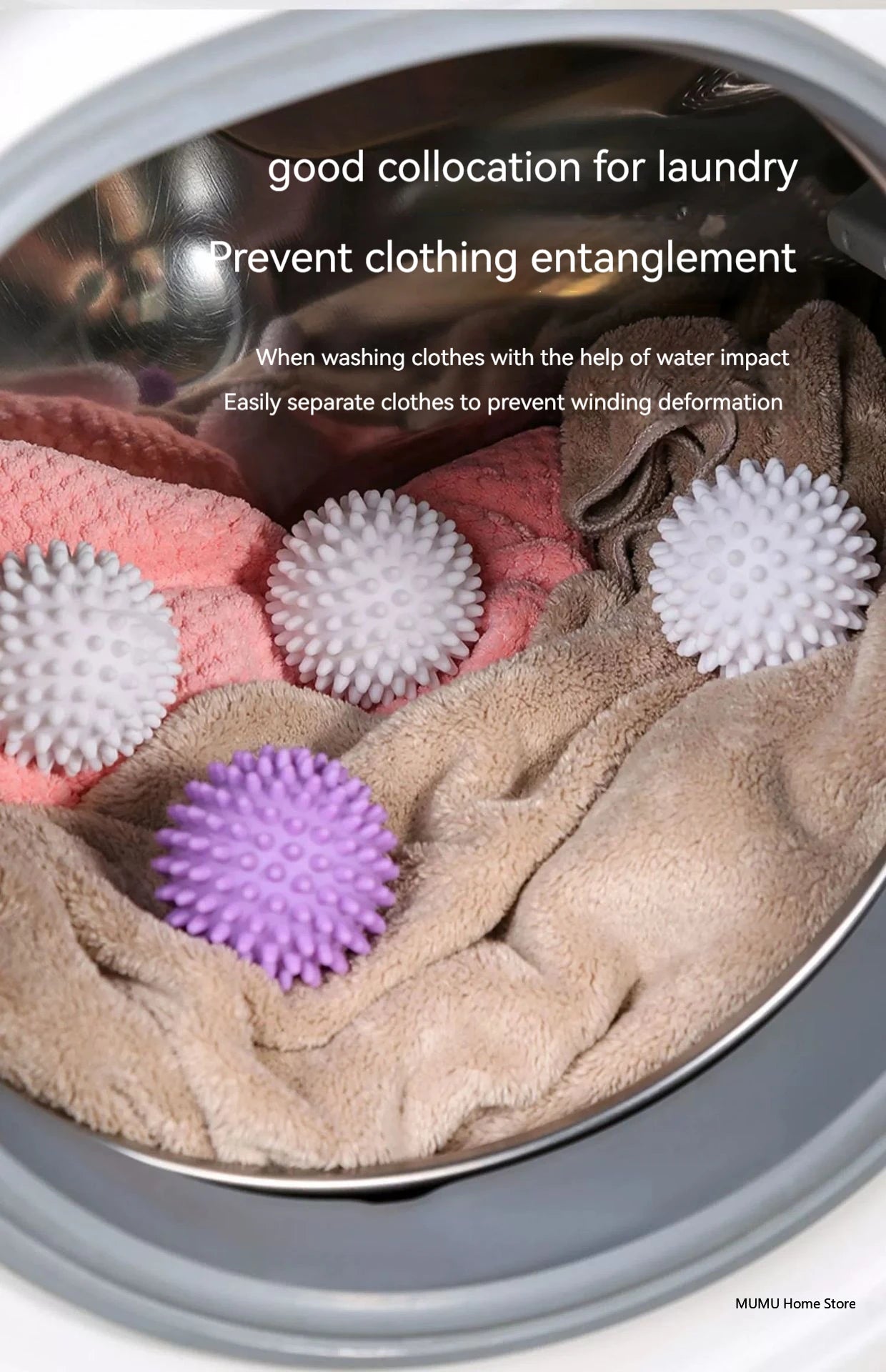 Reusable Laundry Balls – Fabric Softener Dryer Balls for Washing Machine