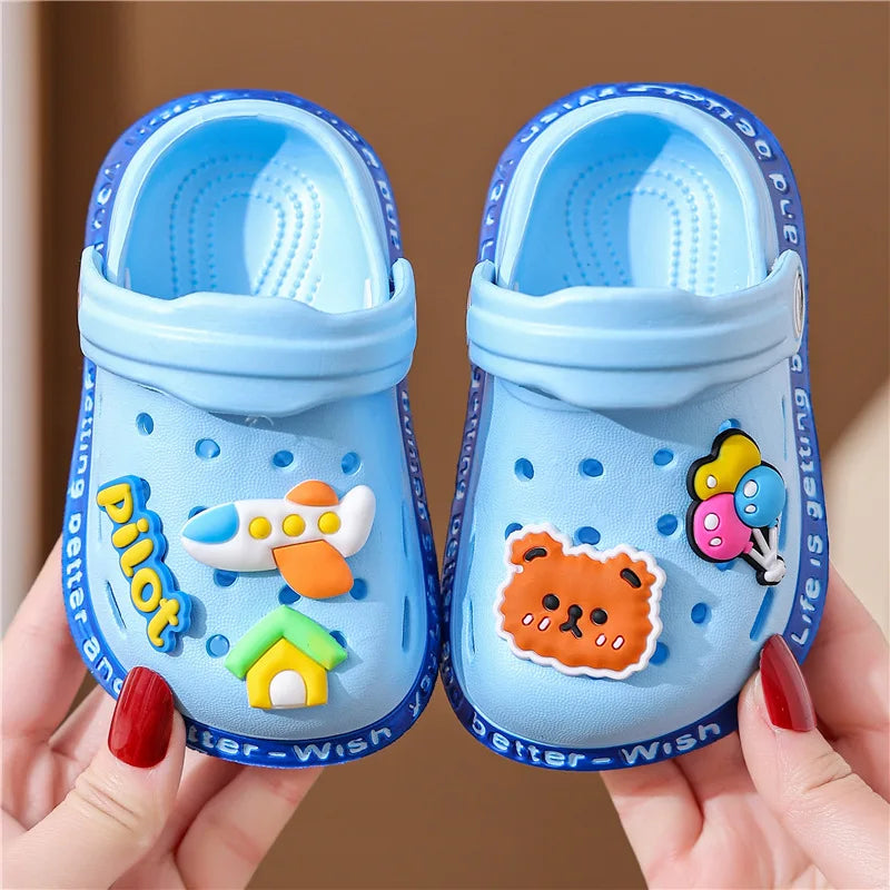 Cartoon Hole Sandals for Kids – Soft EVA Summer Slippers for Boys & Girls