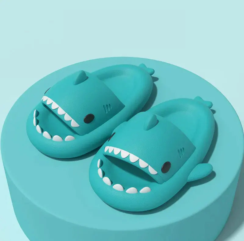 Shark Cartoon EVA Slippers for Kids & Adults – Soft Non-Slip Flip Flops for Summer