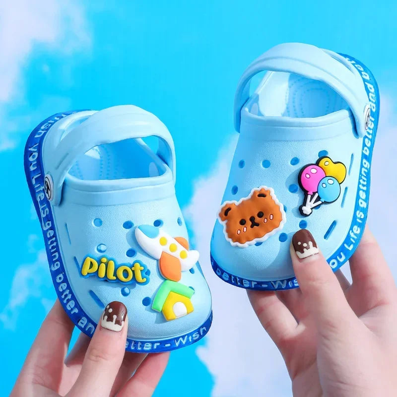Cartoon Hole Sandals for Kids – Soft EVA Summer Slippers for Boys & Girls