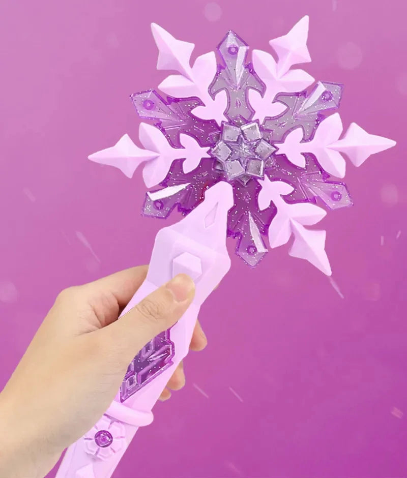 Frozen Elsa Snowflake Wand – Light-Up Sound Toy for Girls | Princess Cosplay & Christmas Gift