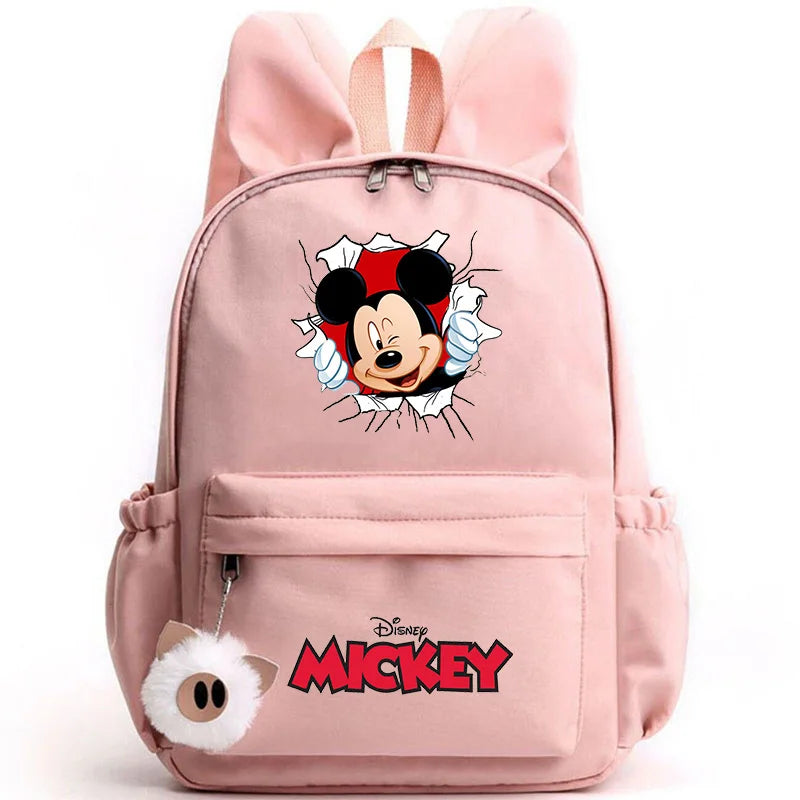Disney Mickey & Minnie Mouse Backpack – School & Travel Rucksack with Rabbit Ears