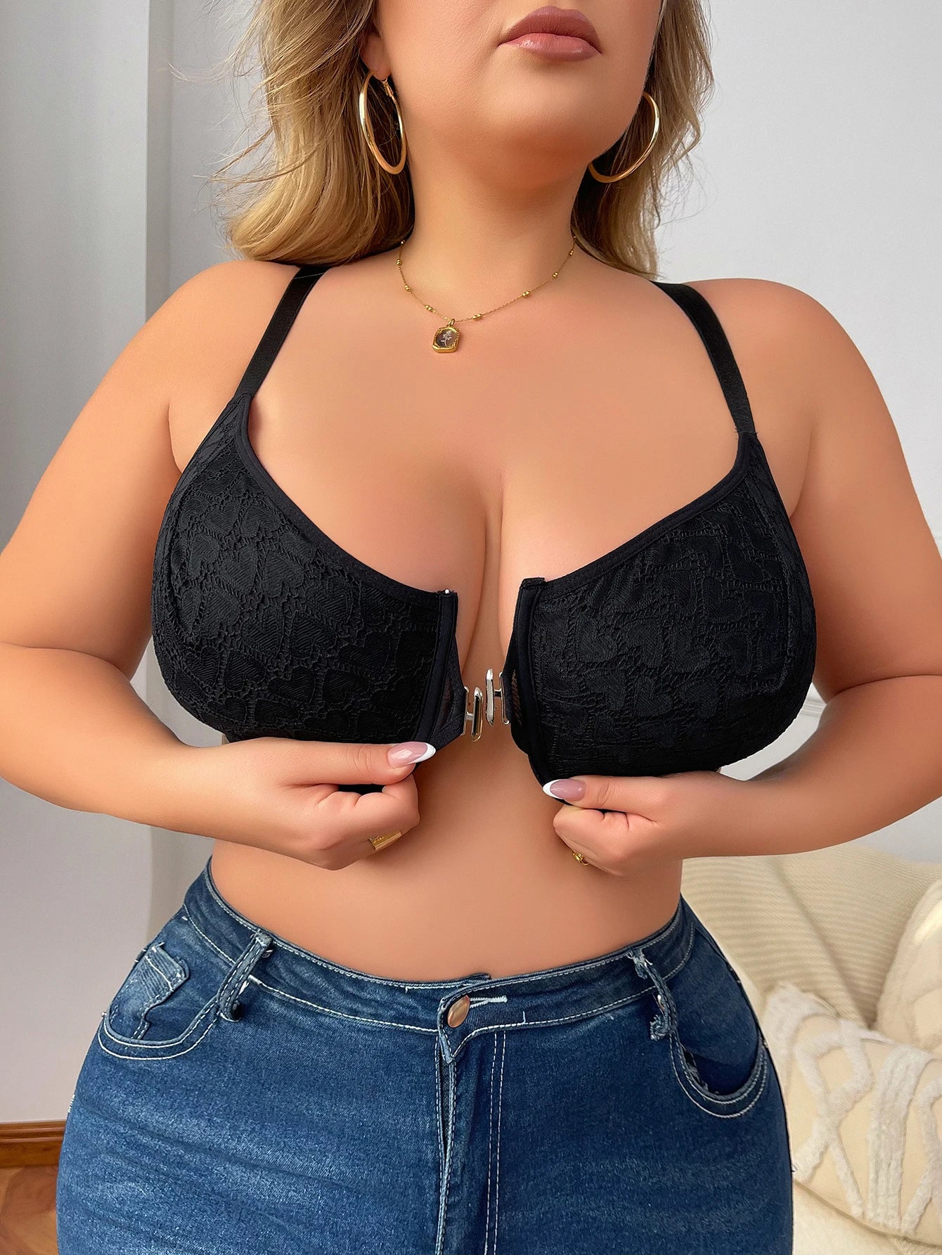 Women's Plus Size Underwear Front Button