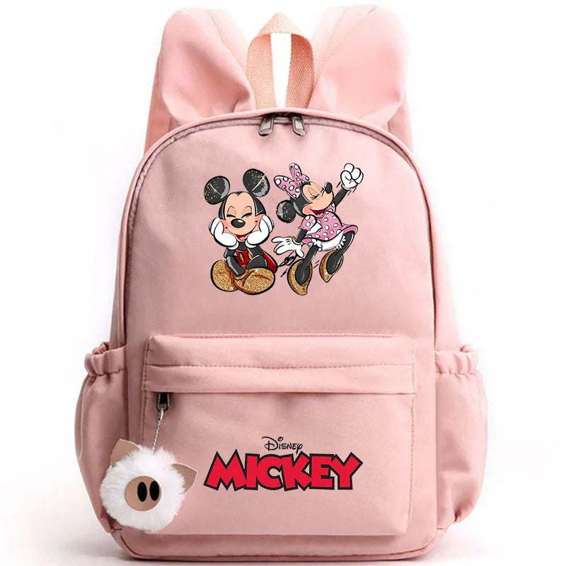 Disney Mickey & Minnie Mouse Backpack – School & Travel Rucksack with Rabbit Ears