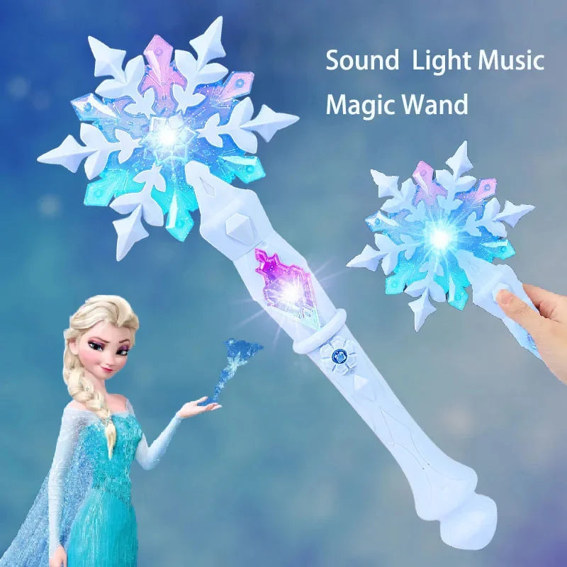 Frozen Elsa Snowflake Wand – Light-Up Sound Toy for Girls | Princess Cosplay & Christmas Gift