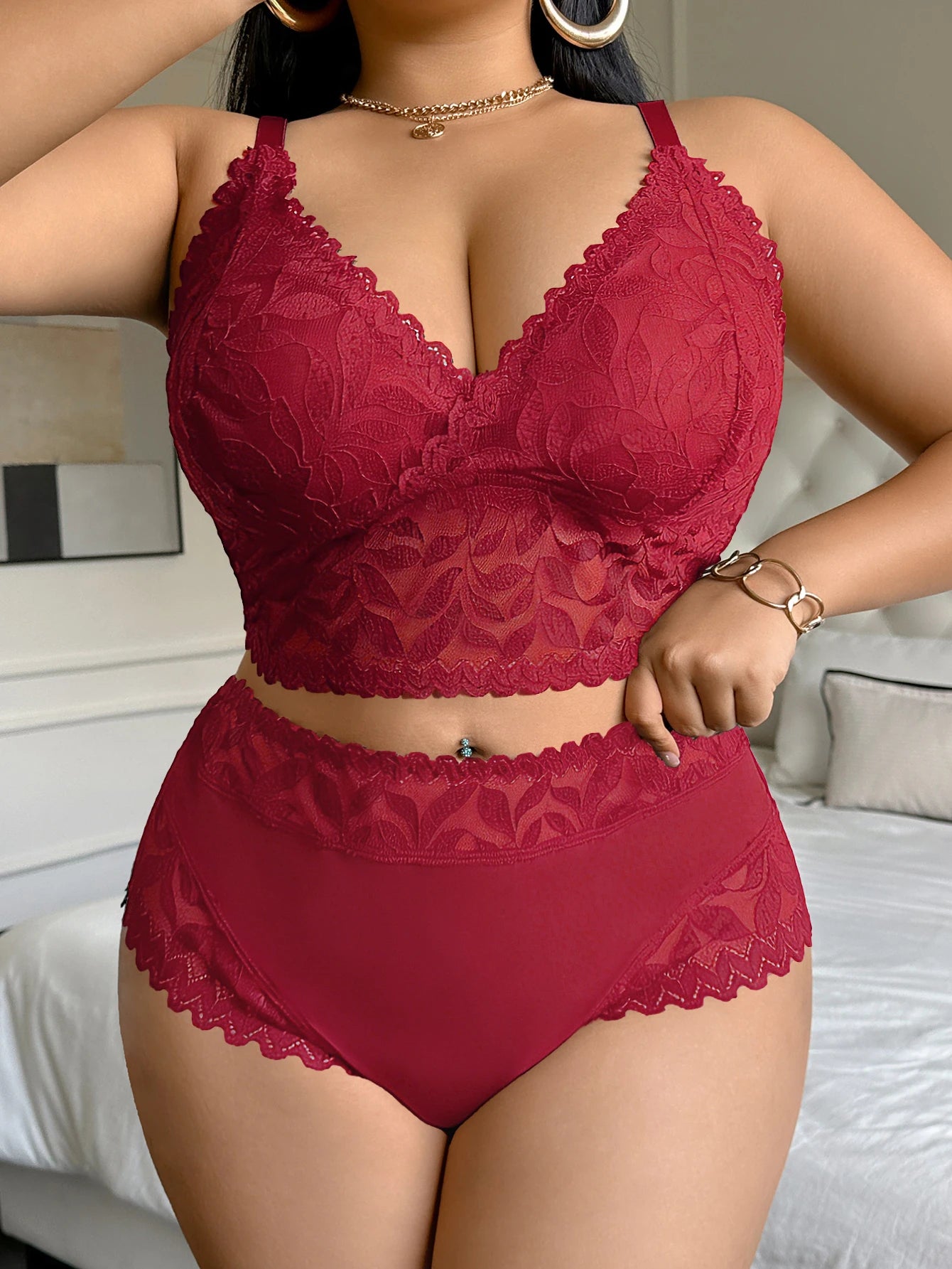 Women's Plus Size Sexy Lingerie Set