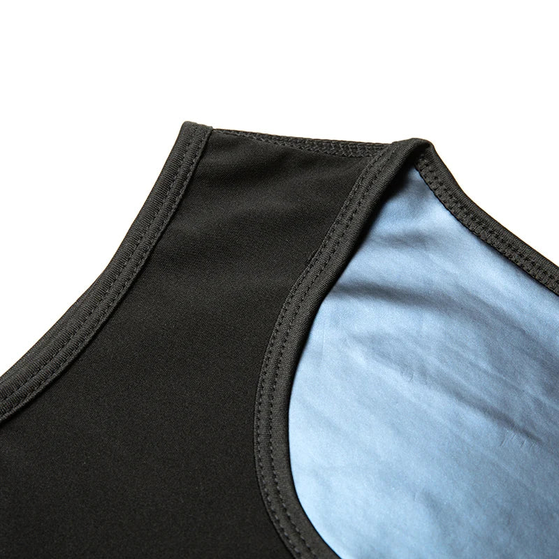 Men’s Sauna Sweat Vest – Heat-Trapping Slimming Body Shaper with Zipper | Compression Waist Trainer for Fitness & Weight Loss