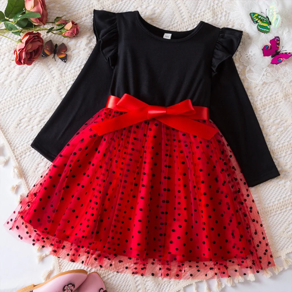 Mickey Minnie Fall Dresses for Girls – Long Sleeve Princess Party Costume