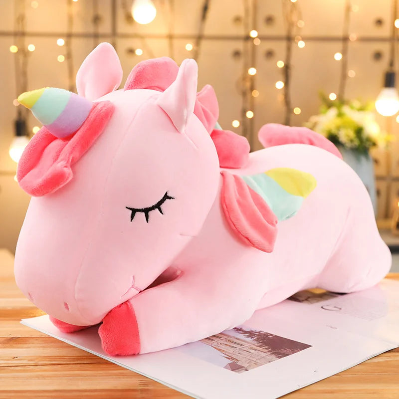 Giant Unicorn Plush Toy – Soft, Magical & Cuddle-Ready (25–100CM)