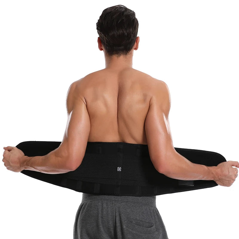 Men's Waist Trainer Vest – 2-in-1 Neoprene Slimming Body Shaper with Double Belts & Zipper | Sweat Vest for Fitness & Weight Loss