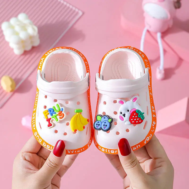 Kids Cartoon EVA Sandals – Summer Soft Slip-On Beach Slippers for Boys and Girls