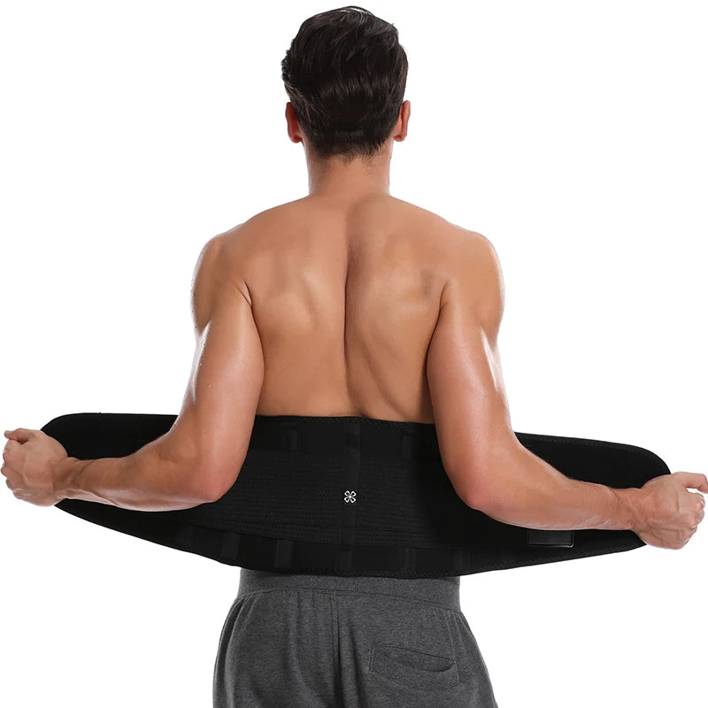 Men's Waist Trainer Vest – 2-in-1 Neoprene Slimming Body Shaper with Double Belts & Zipper | Sweat Vest for Fitness & Weight Loss