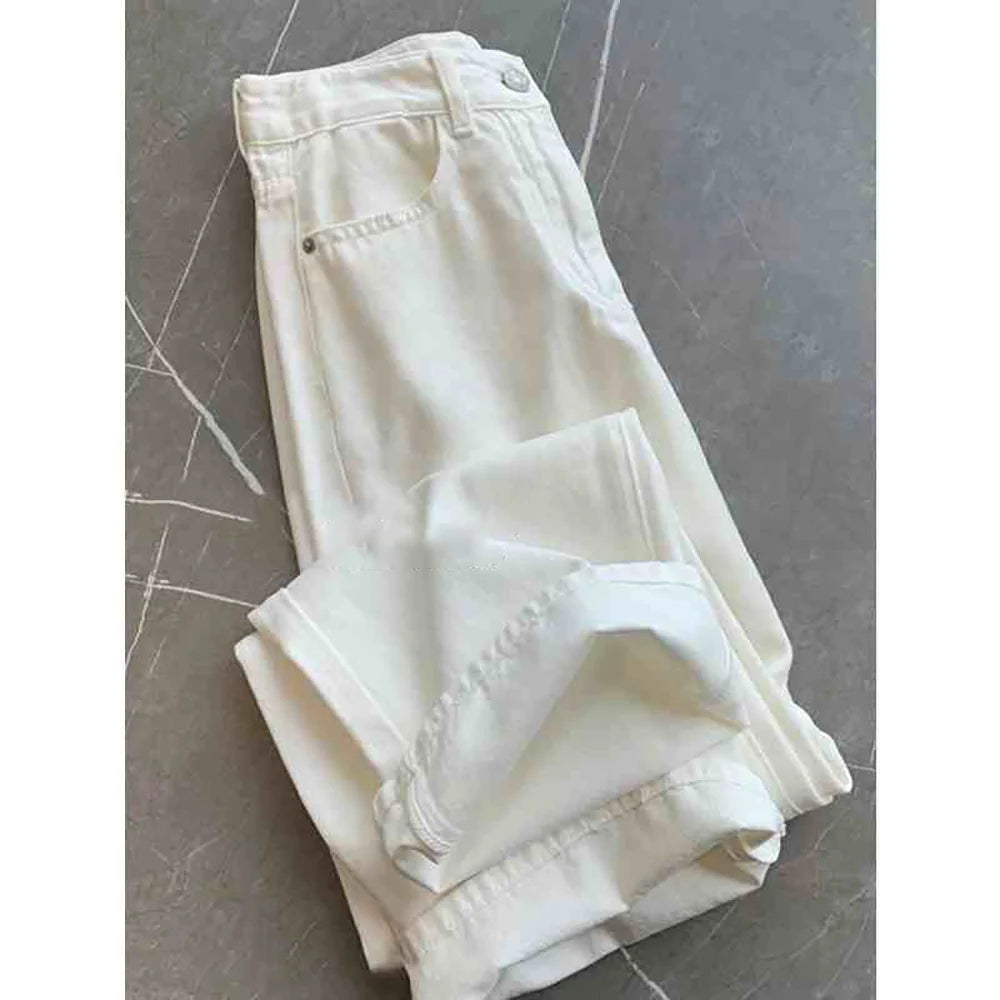 Oversized Thin Ice Silk Jeans