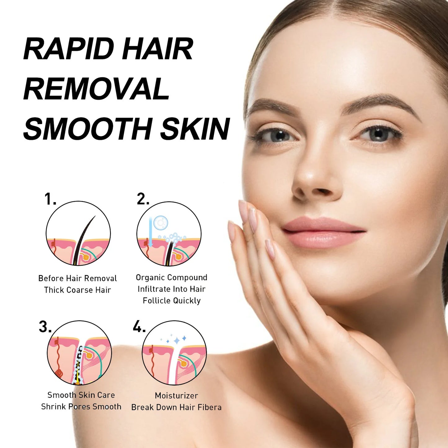 Painless Hair Removal Cream – Gentle, Fast, and Nourishing
