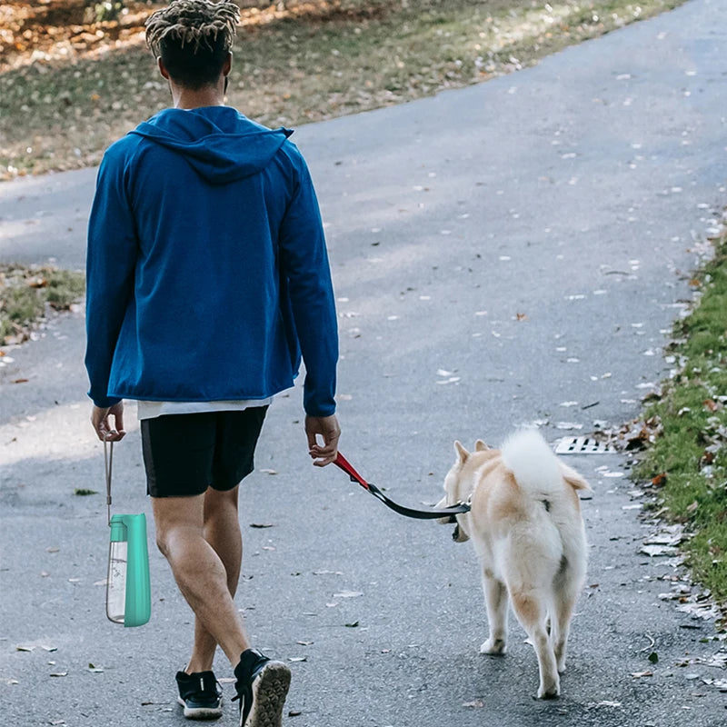 Portable Foldable Dog Water Bottle – 550ml Travel Pet Dispenser for Hiking, Walking, and Outdoor Use
