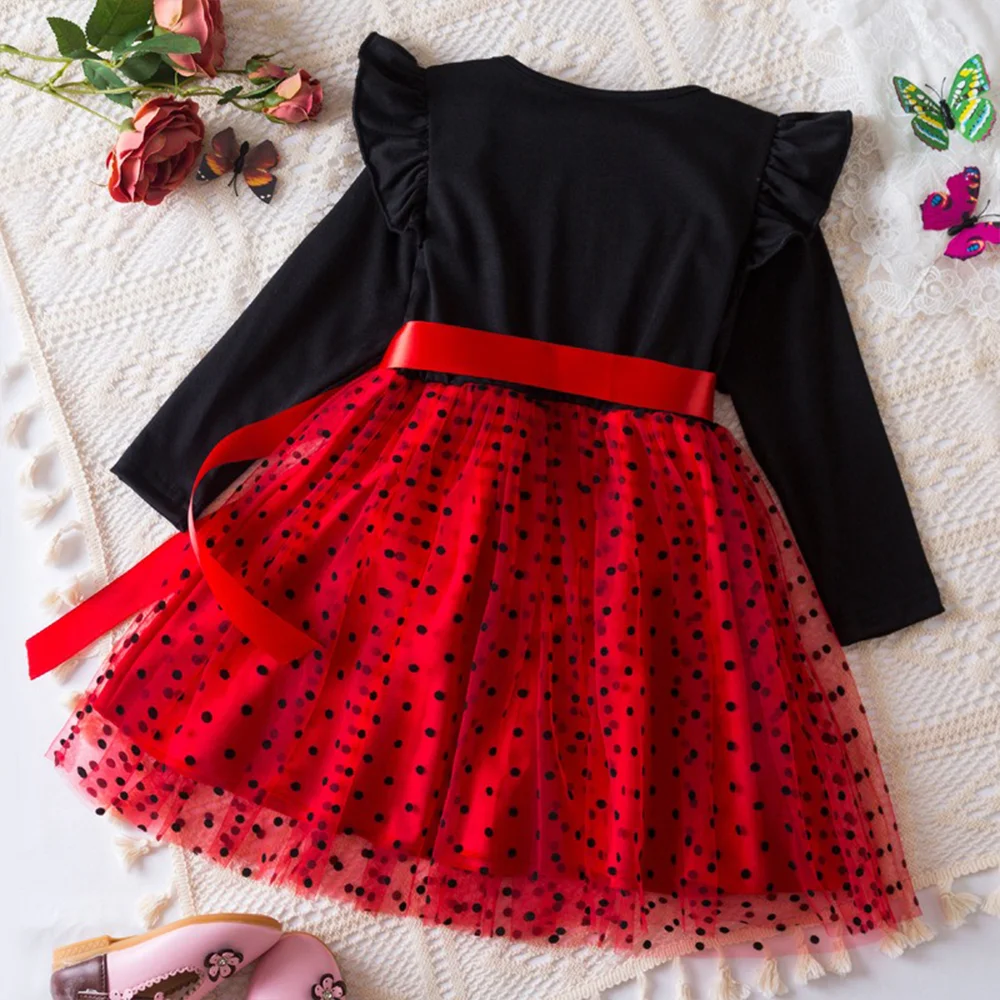 Mickey Minnie Fall Dresses for Girls – Long Sleeve Princess Party Costume