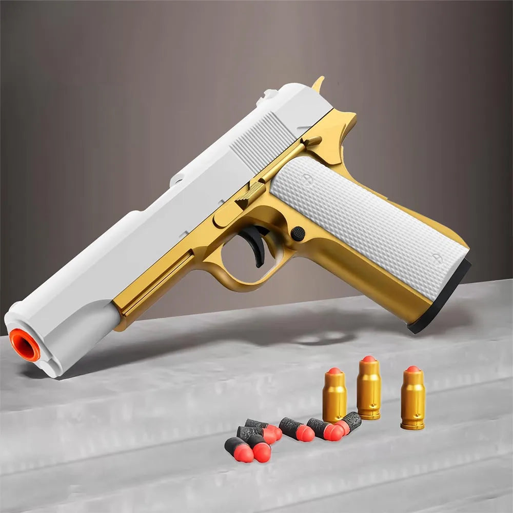 Blaster Toy Gun with Soft Foam Bullets – Safe Pistol for Kids