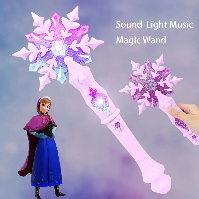 Frozen Elsa Snowflake Wand – Light-Up Sound Toy for Girls | Princess Cosplay & Christmas Gift
