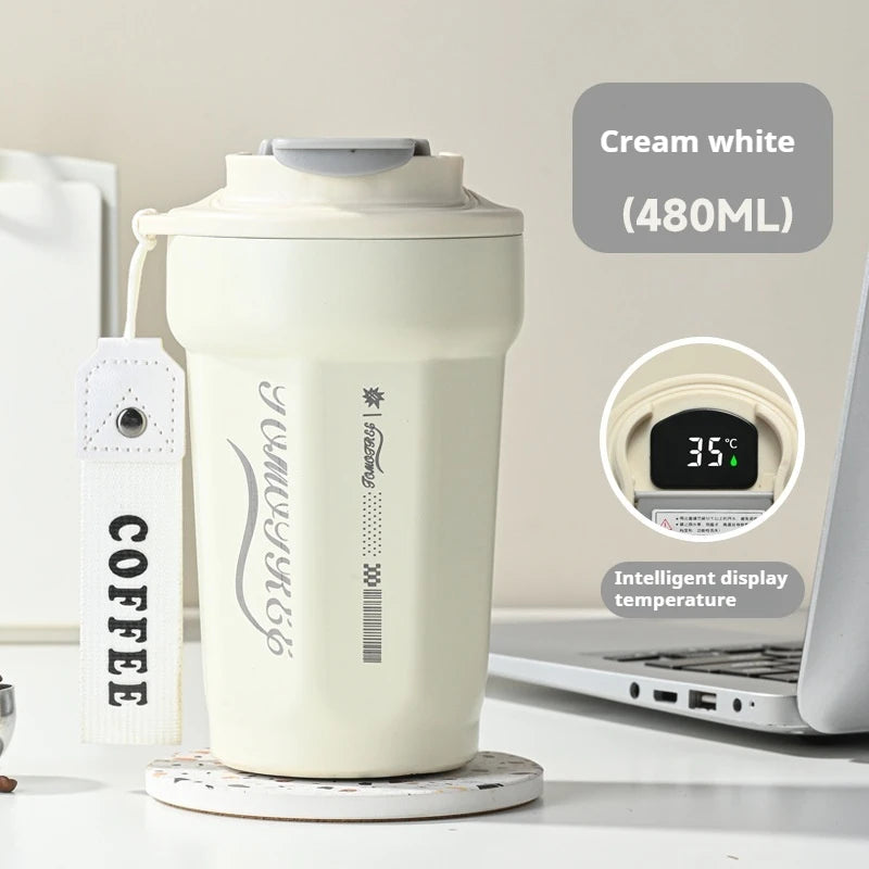 480ML Stainless Steel Thermal Coffee Mug – Vacuum Insulated Travel Tumbler