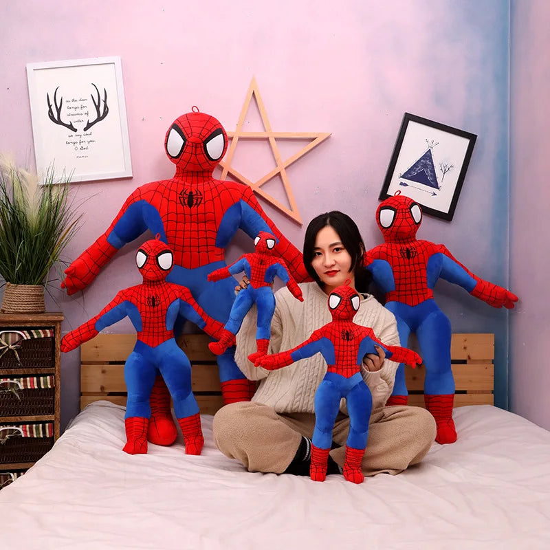 70cm Giant Spider-Man Plush Doll – Soft Stuffed Superhero Pillow | Marvel Cartoon Toy Gift for Boys & Kids’ Birthdays