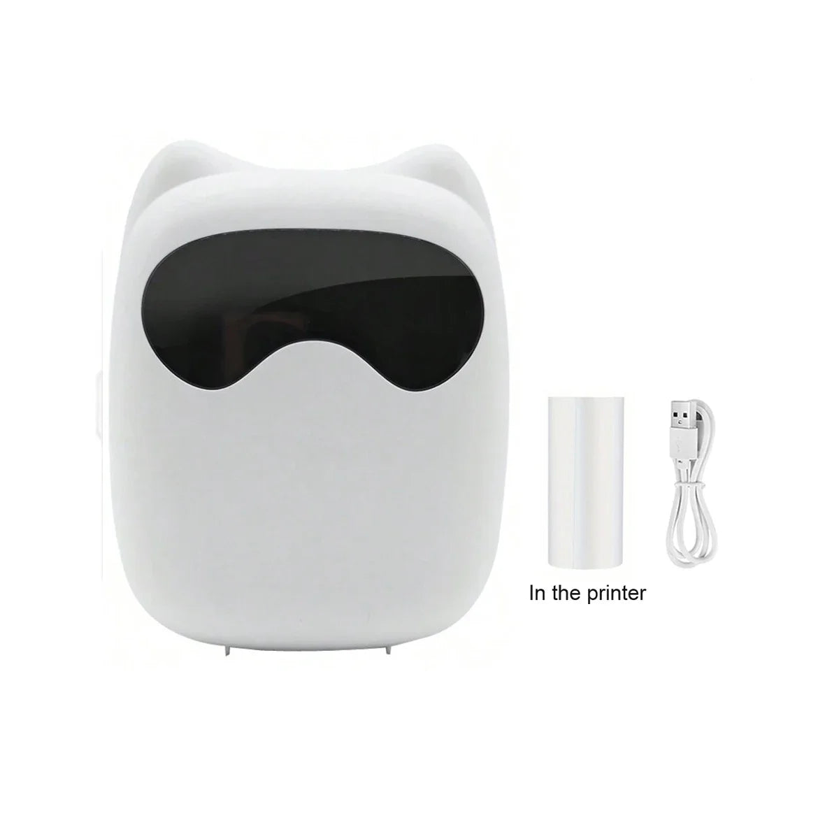 Thermal Mini Printer – Portable Sticker Printer with LED Light, Inkless Pocket Photo Printer for Notes & Journaling