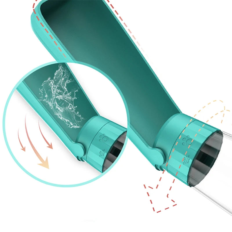 Portable Foldable Dog Water Bottle – 550ml Travel Pet Dispenser for Hiking, Walking, and Outdoor Use