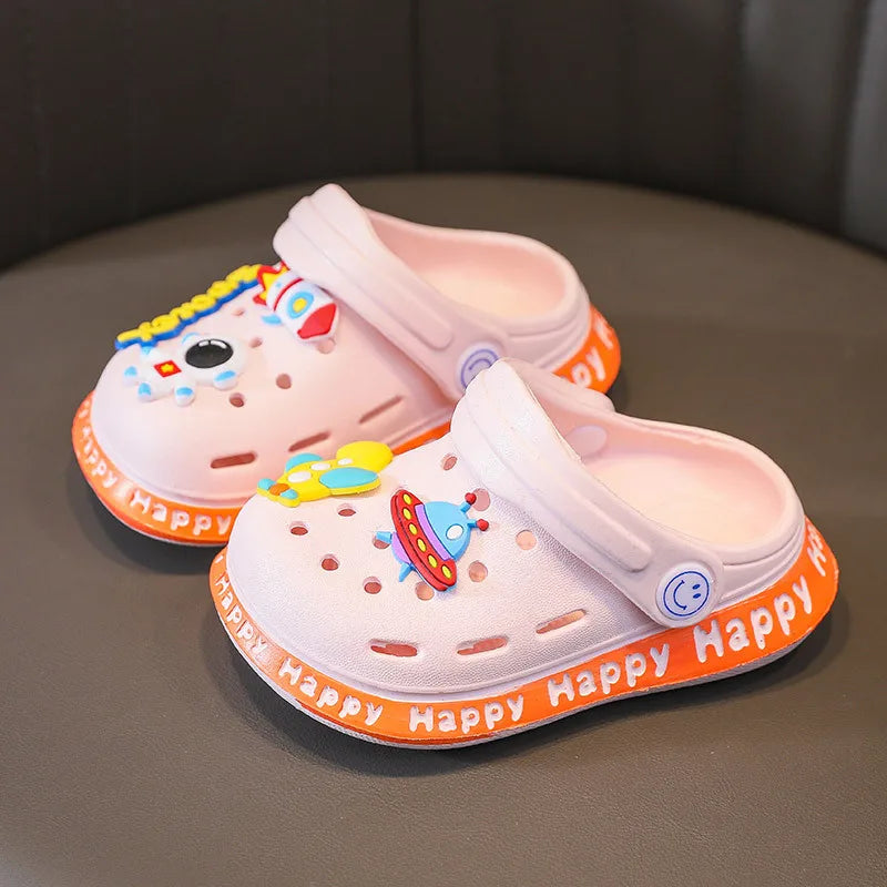 Kids Cartoon EVA Sandals – Summer Soft Slip-On Beach Slippers for Boys and Girls
