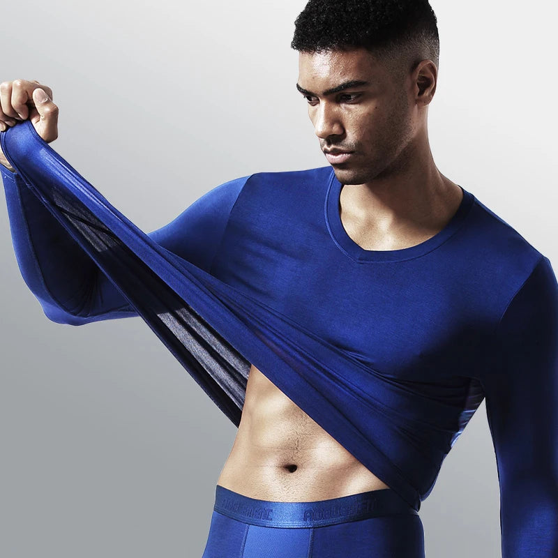 Men’s Long Sleeve V-Neck Compression Shirt – Slimming Body Shaper Undershirt for Tummy Control & Workout Support