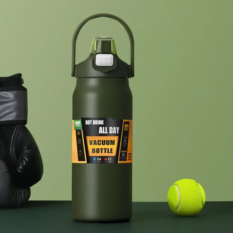 800ML / 1000ML / 1200ML Stainless Steel Thermo Water Bottle – Vacuum Insulated Travel Mug