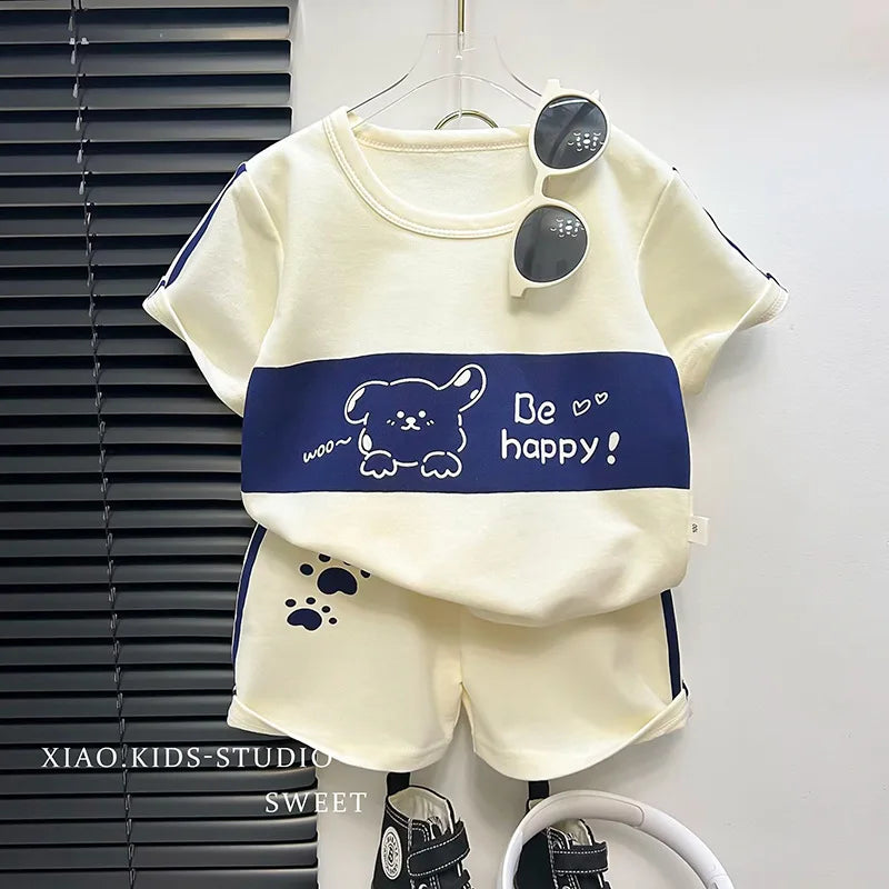 Children’s 2-Piece Summer T-Shirt & Shorts Set – Soft Cotton Casual Outfit for Boys & Girls
