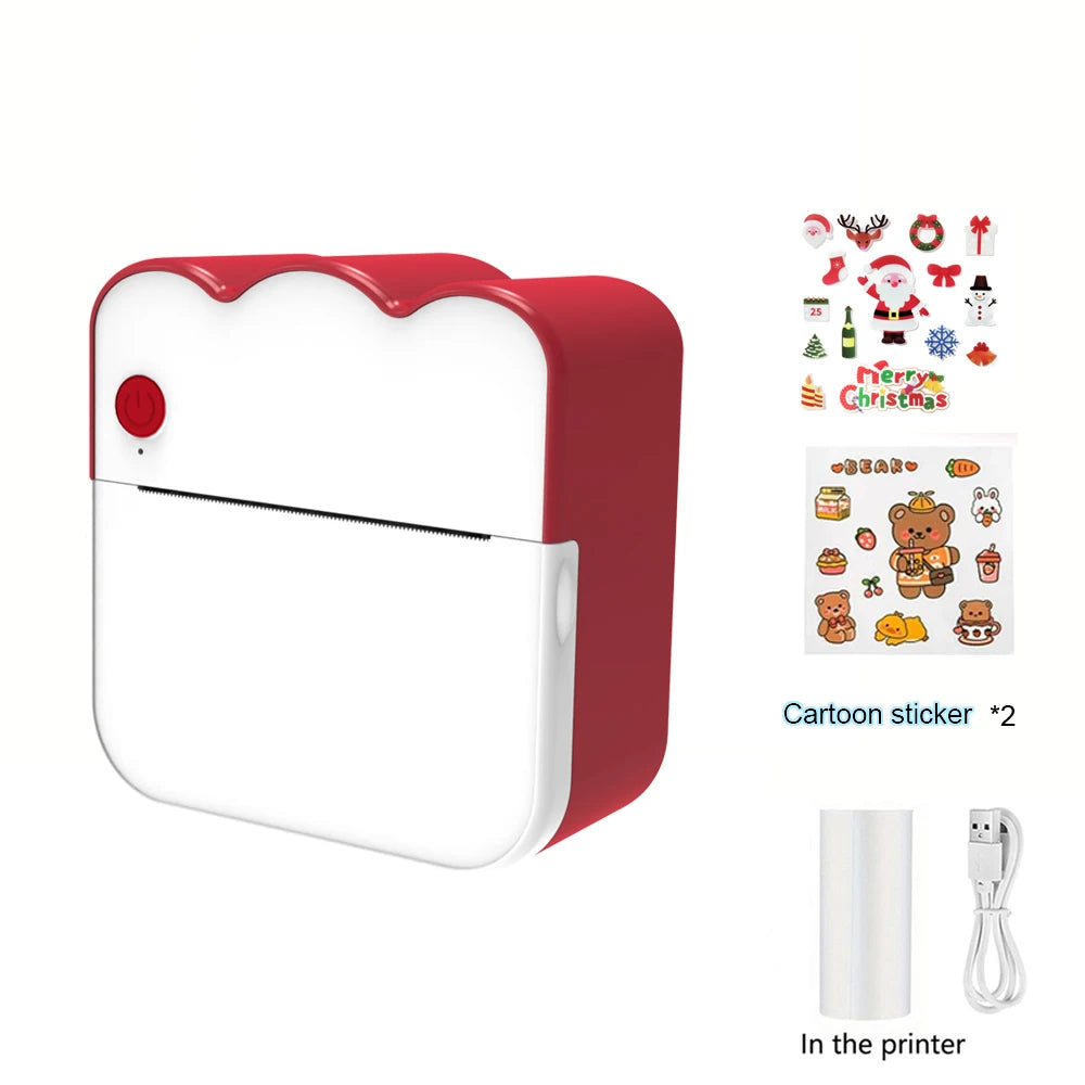 Mini Pocket Thermal Printer – Inkless Sticker Maker for Notes, Labels, Photos & More