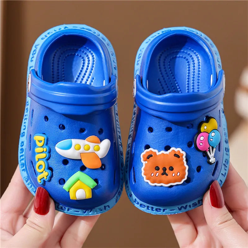 Cartoon Hole Sandals for Kids – Soft EVA Summer Slippers for Boys & Girls