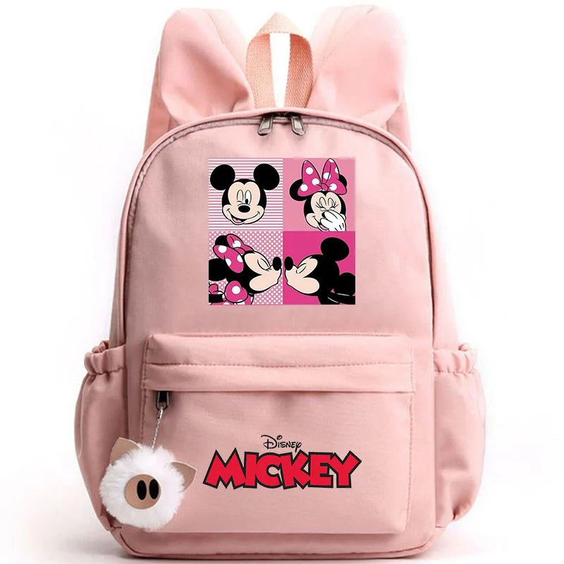 Disney Mickey & Minnie Mouse Backpack – School & Travel Rucksack with Rabbit Ears